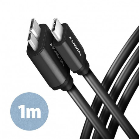 Axagon CABLE USB-C TO MICRO-B 1M/SPEED BLK BUMM3-CM10AB