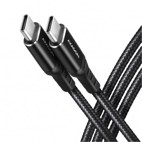 Axagon CABLE USB-C TO USB-C 1M 60W/HQ BLACK BUCM-CM10AB