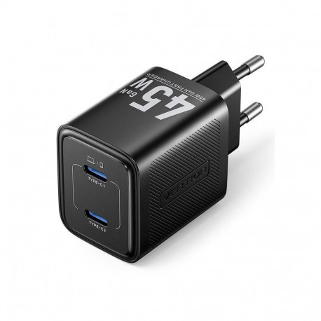 Vention MOBILE CHARGER WALL 45W USB-C/2P BLACK FEFB0-EU
