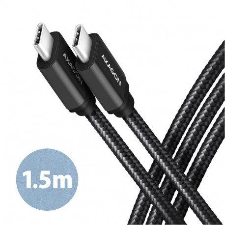Axagon CABLE USB-C TO USB-C 1.5M 60W/BLACK BUCM3-CM15AB