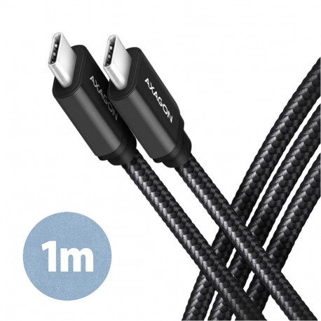 Axagon CABLE USB-C TO USB-C 1M 60W/BLACK BUCM3-CM10AB