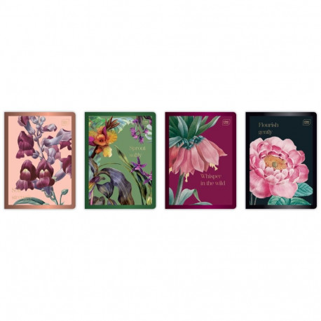 Kaustik A5 60 lehte, jooneline, 70 g/m2, Metallic Grandiflora assortii, Interdruk