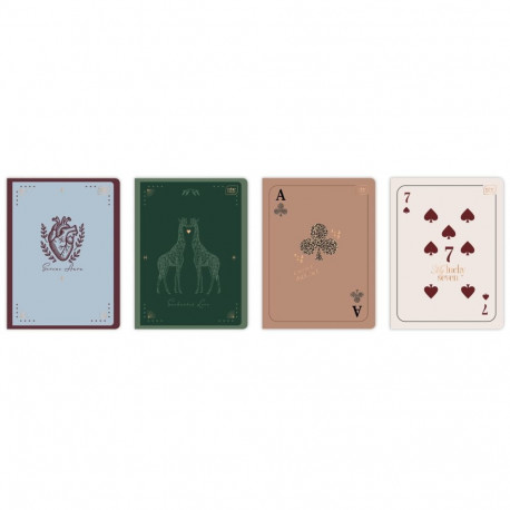 Kaustik A5 80 lehte, jooneline, 70 g/m2, Metallic Satin Gold II assortii, Interdruk