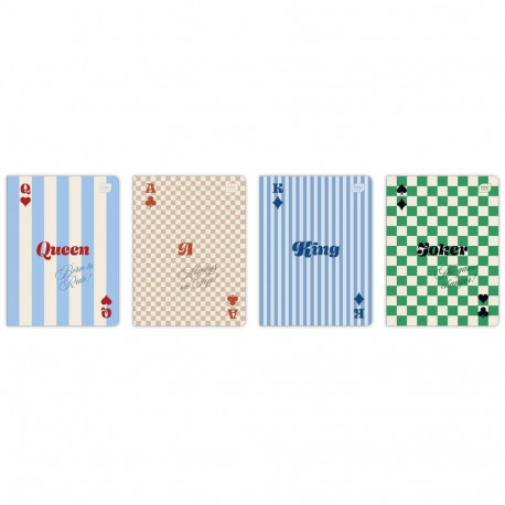Kaustik A5 80 lehte, 5 x 5 mm ruut, 70 g/m²,Hybrid Cards assortii, Interdruk