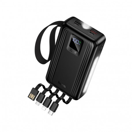 Powerbank 20000 mAh QC PD 22,5W with built-in cables USB A + USB C+ Lightning + Micro USB and two li