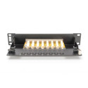 DIGITUS Patch panel,CAT6,10",8xSTP RJ45,black