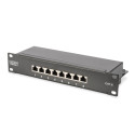 DIGITUS Patch panel,CAT6,10",8xSTP RJ45,black