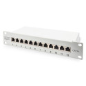 DIGITUS Cat.6A Patch Panel, geschirmt, 12-Port, 10", grau