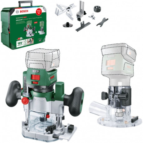 akuga ülafrees AdvancedTrimRouter 18V-8 kombikomplekt ilma aku ja laadijata POWER FOR ALL ALLIANCE, 