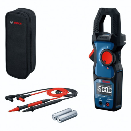 Strommesszange GMC 600-15 Professional (blau/schwarz, 2x Batterien, Tasche)