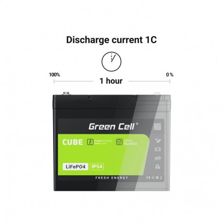 Battery - Green Cell LFPGC12V20AH LiFePO4 12.8V 20Ah 185x80x170mm 3kg