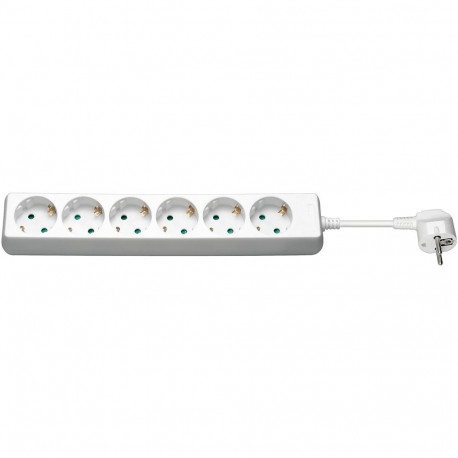 Goobay 6-pesaline pikendusjuhe, 5 m, valge