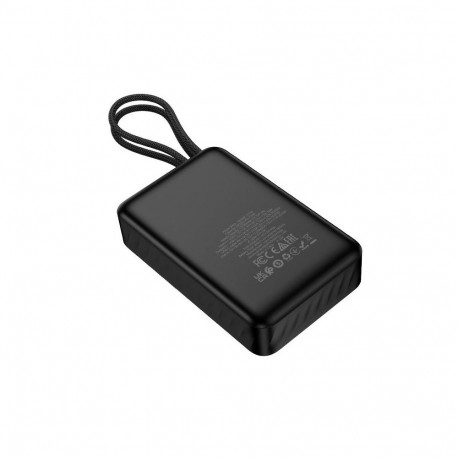 Powerbank 10000 mAh QC PD 2A 22,5W with built-in cables USB C + Lightning Hoco J171 Edge black