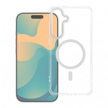 Case for Samsung A07 / A08 Frame Clear Hybrid Mag Cover compatible with MagSafe transparent