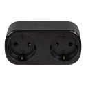 TUYA WiFi-controlled double smart socket, black