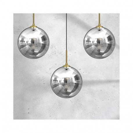 PENDANT LIGHT BURSA 3XE14 LINE BL/GOLD