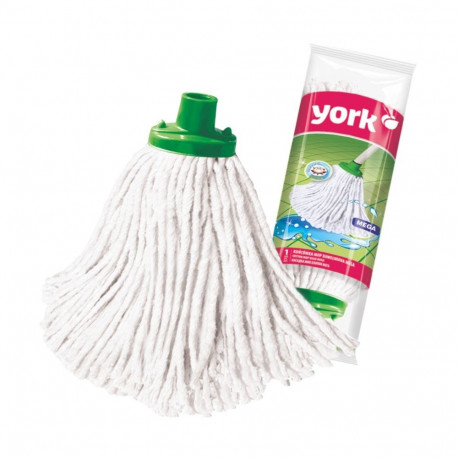 Varumopp YORK Mega 200g 25cm (puuvillane narmas, masinas pestav, valge)