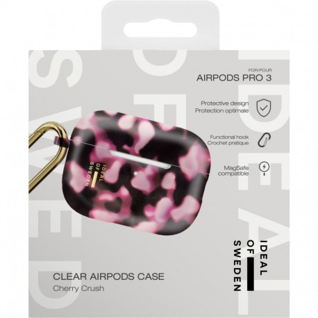 AirPods Pro 3 laadimiskarbiümbris Ideal of Sweden Clear Cherry Crush