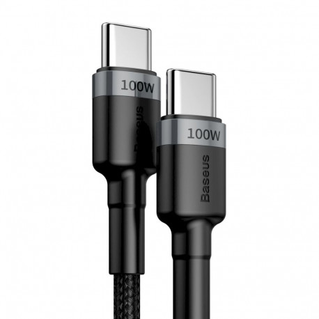 Baseus Cafule Flash Charging Data Cable USB-C - USB-C 100W 2m / Gray/Black