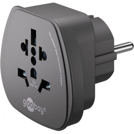 GooBay reisiadapter Maailm - Euroopa, must
