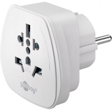 GooBay travel adapter World - Europe, white
