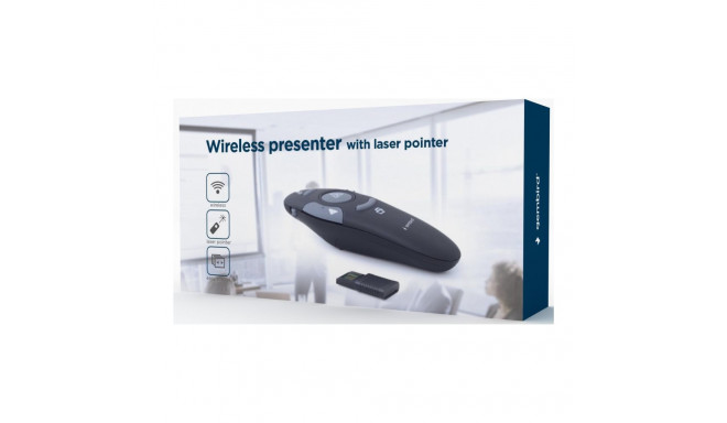 GEMBIRD juhtmevaba esitleja WP-L-11 laserpointeriga