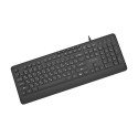 GEMBIRD Slim wired multimedia keyboard black US layout