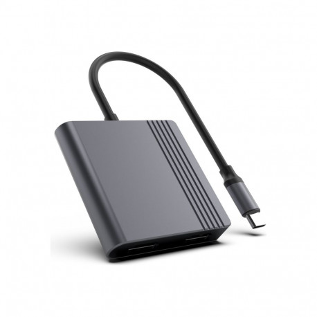 GEMBIRD USB-C to HDMI + DP adapter 4K 60Hz black