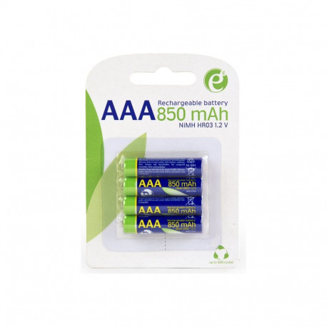Gembird laetavad AAA-patareid 850mAh, kohe kasutusvalmis, 4 tk blisterpakendis