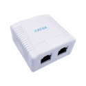 GEMBIRD CAT6A FTP 2-port surface mount box