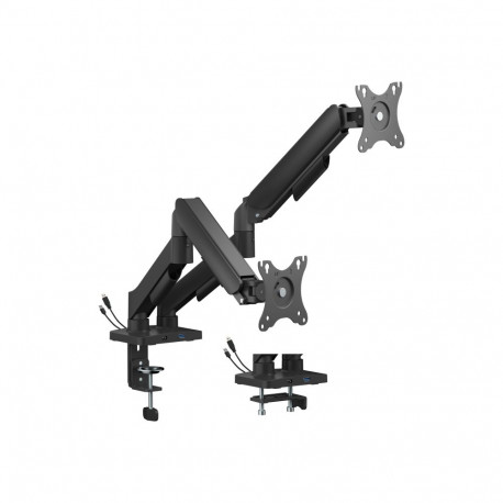 GEMBIRD reguleeritav lauakinnitus kahele monitorile USB-portidega 17-32inch