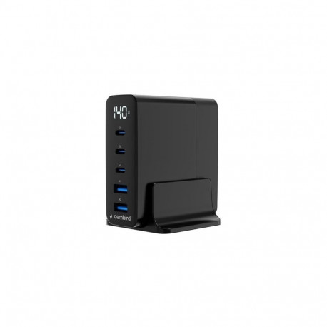 GEMBIRD 5-port 140 W GaN USB fast charger black