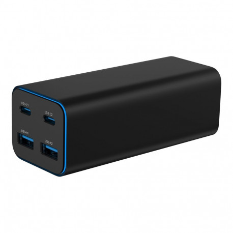 GEMBIRD kiirlaadija 4-pordiline 100W GaN USB PowerDelivery, must