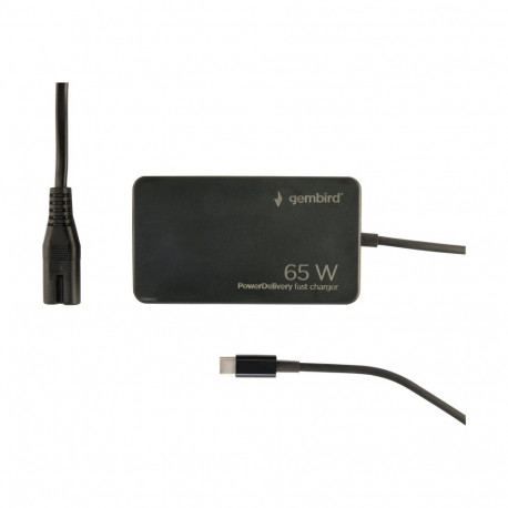 GEMBIRD PowerDelivery GaN 65W USB Type-C fast charger black