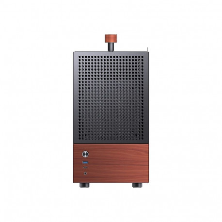 Jonsbo T6 PC korpus, mini-tower, mini-ITX, karastatud klaas, puit, must