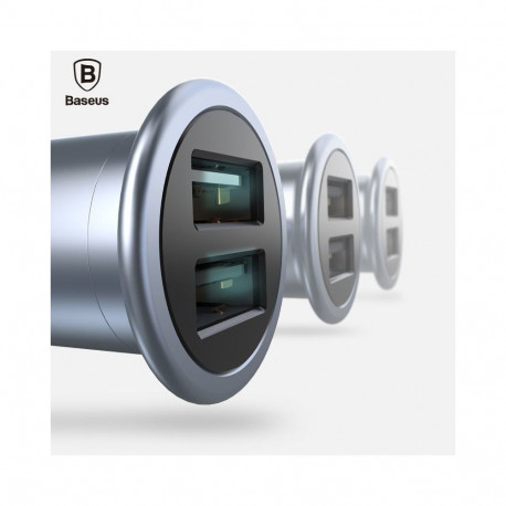 Baseus Universal UFO Dual U smart car charger 3.1A CCUFO-16 Chrome
