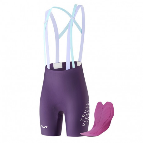 Rockbros Rockbros YDDK017-1 TVI Women's Cycling Shorts with Bib and Pad Size S - Purple