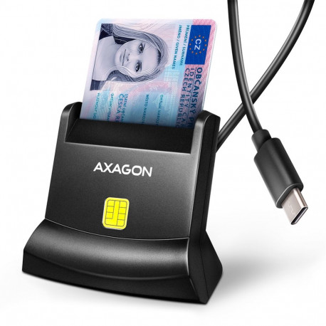 AXAGON USB-C Smart card StandReader | CRE-SM4NC