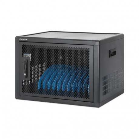 Manhattan sülearvutite laadimiskapp, lauapealne (või käruga), USB-C kaudu, 65W, 16", 12 lahtrit, sob