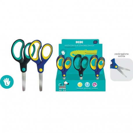 Käärid lastele 13 cm BB Kids vasakukäelised, assortii, Interdruk
