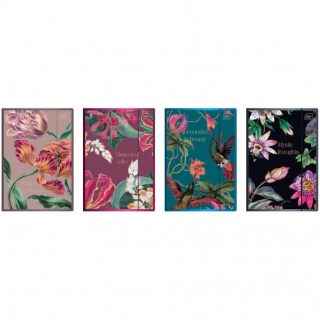 Kummiga mapp A4+ Metallic Grandiflora, assortii, Interdruk