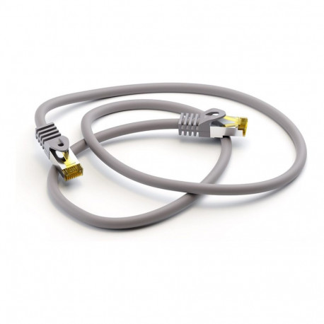 "Goobay 10m RJ45 Patchkabel CAT 6A S/FTP (PiMF), 500 MHz, mit CAT 7 Rohkabel, grau LSZH halogenfrei,