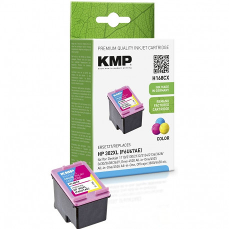 "KMP 1746,4030 color dye ink ersetzt HP302XL (F6U67AE)"