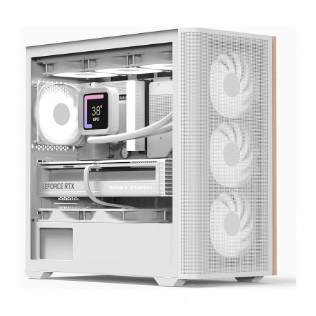 "AeroCool Geh Mini D301A-G-WT-V2 (W/Wood/Micro-ATX)"