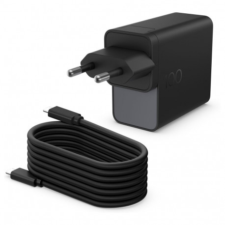 N HP GaN-seinalaadija USB-C toiteadapter 115/230V vahelduvvool 100W Euroopa, must