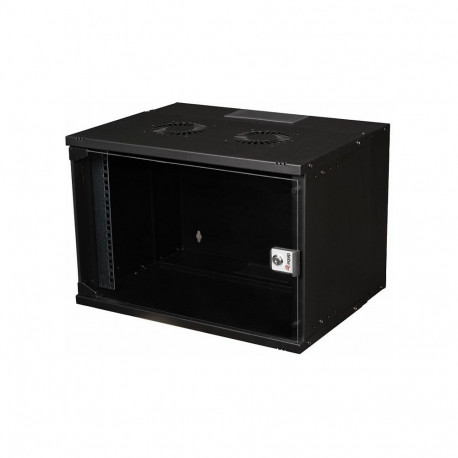 "Equip 19"" Wandgehäuse Glastür ECO 540x400mm 7U schwarz"