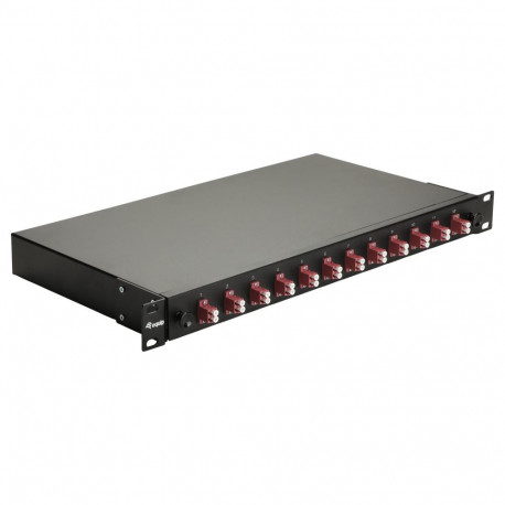 "Equip LWL-Spleißkasten 12-Port LC-Duplex OM4 1U komplett sw"