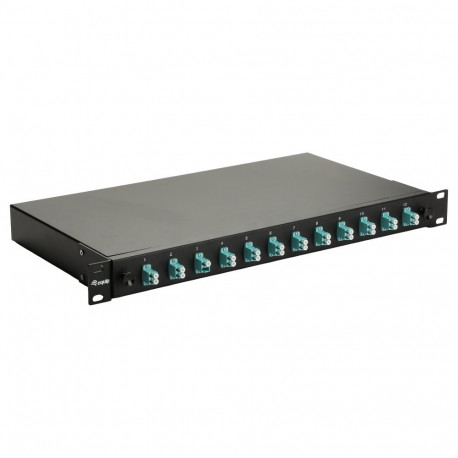 "Equip LWL-Spleißkasten 12-Port LC-Duplex OM3 1U komplett sw"