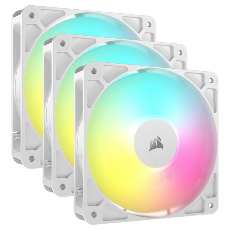 Corsair ventilaatorite 3-osaline komplekt RS ARGB PWM 120mm, valge