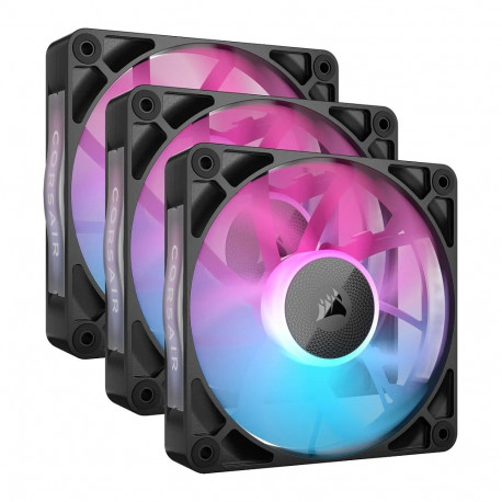 Corsair korpuseventilaatorid ICUE LINK RX120 RGB 3-osaline komplekt 120mm, must